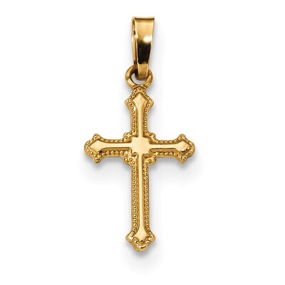 Small Fleur de Lis Cross Pendant 14k Gold Polished XR1605, MPN: XR1605, 883957166674