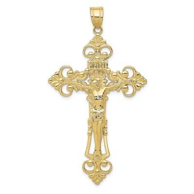 Inri Fleur De Lis Crucifix Pendant 10k Gold 10ZC251, MPN: 10ZC251,