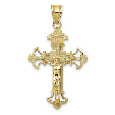 Inri Fleur De Lis Crucifix Pendant 10k Gold 10ZC253, MPN: 10ZC253,