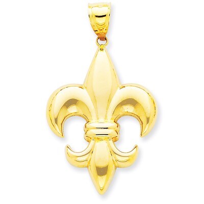 Large Fleur-De-Lis Pendant 14k Gold K2761, MPN: K2761, 637218133062