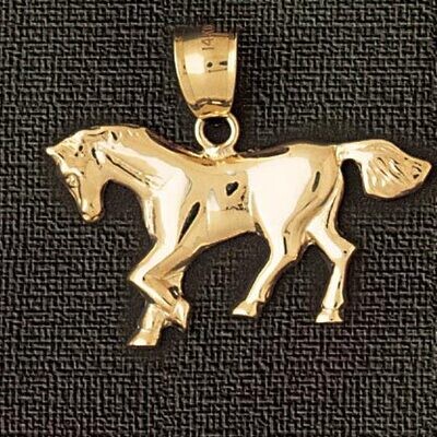 Dazzlers Jewelry Horse Pendant Necklace Charm Bracelet in Yellow, White or Rose Gold 1815, MPN: DZ-…