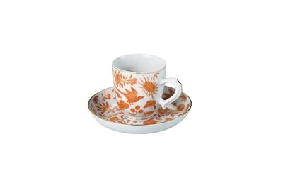 Mottahedeh Sacred Bird &amp; Butterfly Demitasse Cup &amp; Saucer HC605, MPN: HC605,