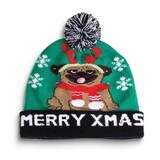 Merry xMAS Pug with Antlers LED Beanie Hat GM25278, MPN: GM25278, 788089167745