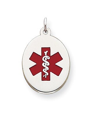 Medical Jewelry Pendant Sterling Silver XSM83, MPN: XSM83, 883957275192