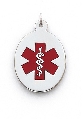 Medical Jewelry Pendant Sterling Silver XSM84, MPN: XSM84, 883957275215
