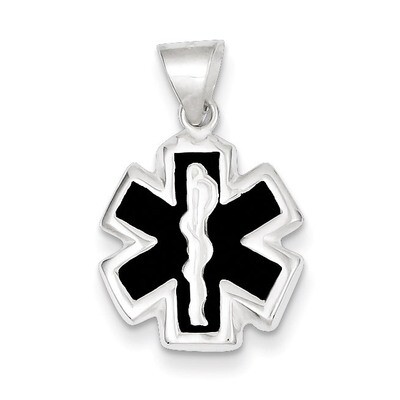 Medical Charm Sterling Silver Enameled QC3754, MPN: QC3754, 883957849508