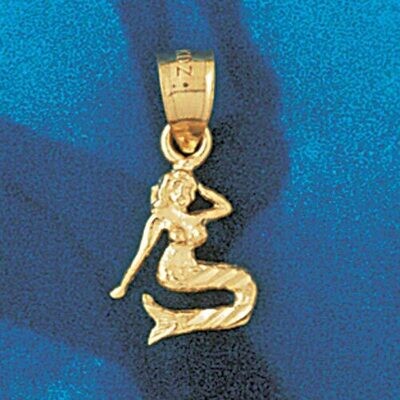 Dazzlers Jewelry Mermaid Pendant Necklace Charm Bracelet in Yellow, White or Rose Gold 1375, MPN: D…
