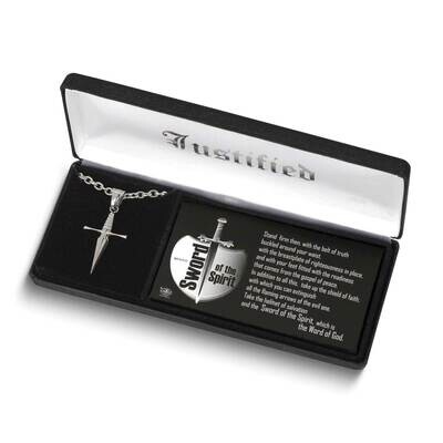 Stainless Steel Sword of the Spirit Necklace GM24494, MPN: GM24494, 603799394499