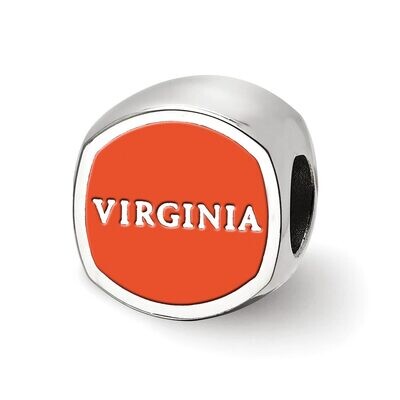 University of Virginia V with Swords Cushion Shaped Double Logo Bead Sterling Silver SS501UVA, MPN:…