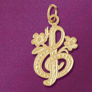 Dazzlers Jewelry Music Note Pendant Necklace Charm Bracelet in Yellow, White or Rose Gold 6197, MPN…