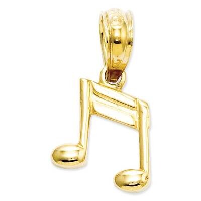 Double Notes Pendant 14k Gold C3132, MPN: C3132, 637218014828