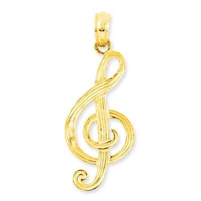 Clef Note Pendant 14k Gold K3499, MPN: K3499, 637218042876