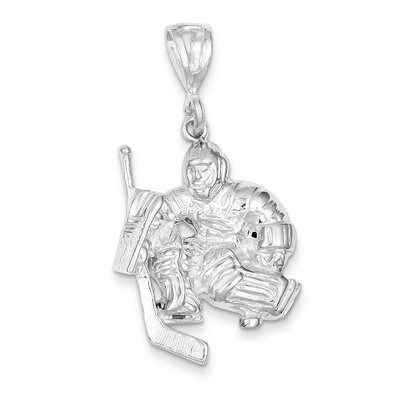 Hockey Goalie Charm Sterling Silver QC737, MPN: QC737, 883957916859