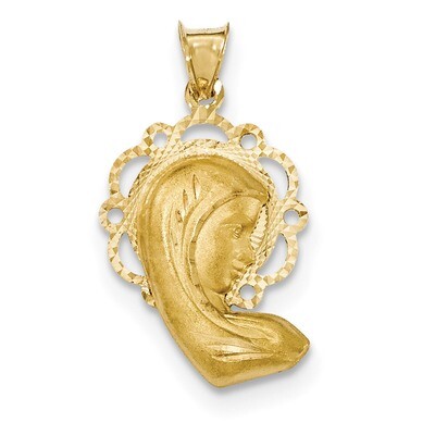 Mary Pendant 14k Gold Satin and Polished K5654, MPN: K5654, 191101454530
