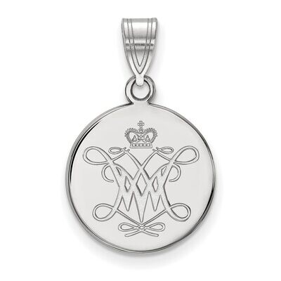 William And Mary Medium Disc Pendant 14k White Gold 4W006WMA, MPN: 4W006WMA, 886774833729