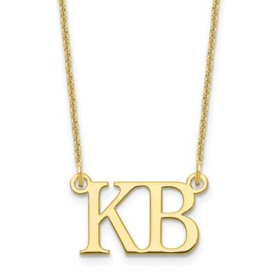2 Initial Necklace 10k Gold Large 10XNA1248Y, MPN: 10XNA1248Y, 196904158814