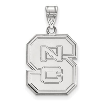 North Carolina State University Large Pendant 10k White Gold 1W004NCS, MPN: 1W004NCS, 886774772233