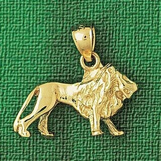 Dazzlers Jewelry Lion Pendant Necklace Charm Bracelet in Yellow, White or Rose Gold 1698, MPN: DZ-1…