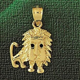 Dazzlers Jewelry Lion Pendant Necklace Charm Bracelet in Yellow, White or Rose Gold 1704, MPN: DZ-1…