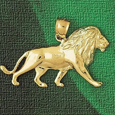 Dazzlers Jewelry Lion Pendant Necklace Charm Bracelet in Yellow, White or Rose Gold 1697, MPN: DZ-1…