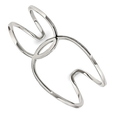 Cuff Bangle Stainless Steel Polished SRB1845 by Chisel, MPN: SRB1845, 191101603778