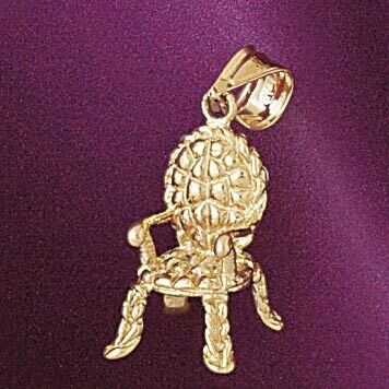 Dazzlers Jewelry Chair Pendant Necklace Charm Bracelet in Yellow, White or Rose Gold 7020, MPN: DZ-…