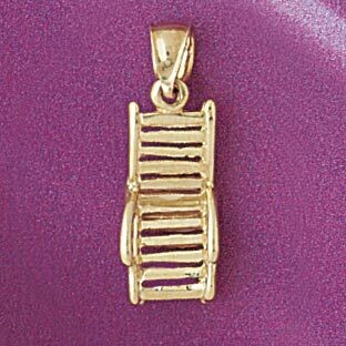 Dazzlers Jewelry Beach Chair Pendant Necklace Charm Bracelet in Yellow, White or Rose Gold 7017, MP…