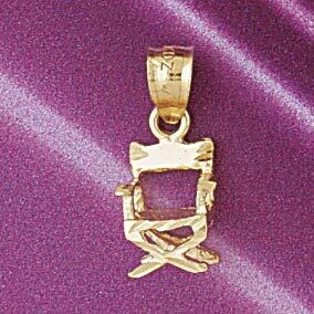 Dazzlers Jewelry Movie Director Star Chair Pendant Necklace Charm Bracelet in Yellow, White or Rose…