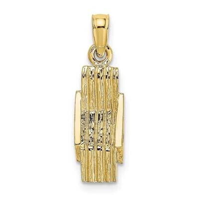 3-D Lounge Beach Chair Charm 10k Gold 10K7276, MPN: 10K7276,