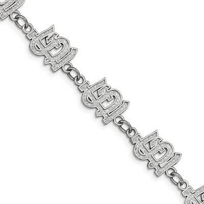 MLB St. Louis Cardinals Logo with 1.5 In Extender Link Bracelet Stainless Steel ST515CRD, MPN: ST51…
