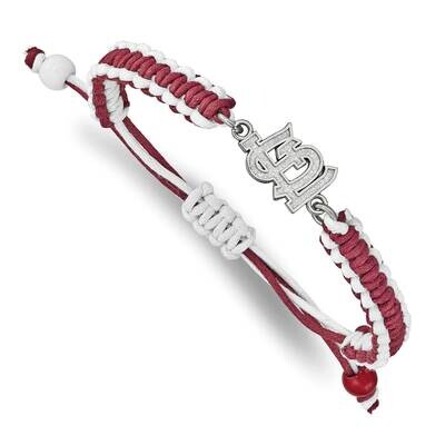 MLB St. Louis Cardinals Adjustable Cord Bracelet Stainless Steel ST514CRD, MPN: ST514CRD, 634401015…