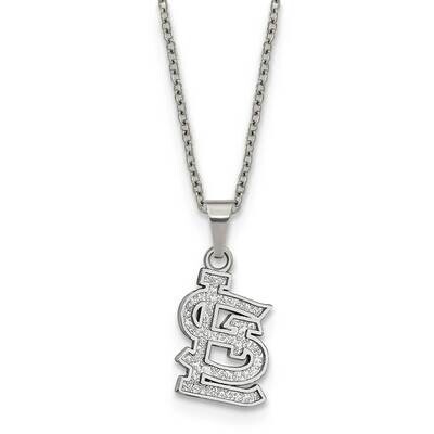 MLB St. Louis Cardinals Pendant with 2 inch Extender Necklac Stainless Steel ST516CRD, MPN: ST516CR…