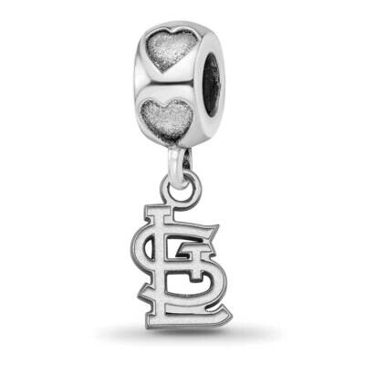 St Louis Cardinals STL on Heart Bead Sterling Silver Rhodium-plated CRD005BD2-SS, MPN: CRD005BD2-SS…