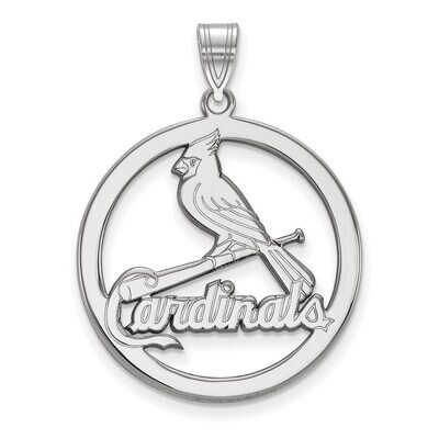 St. Louis Cardinals L Pendant in Circle Sterling Silver SS032CRD, MPN: SS032CRD, 886774630236