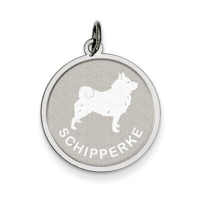 Schipperke Disc Charm Sterling Silver QC2703, MPN: QC2703, 883957137322