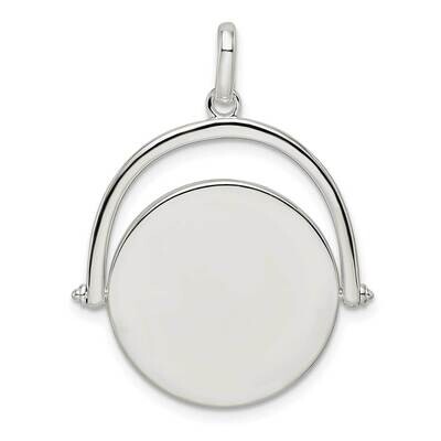 Rotating Disc Pendant Sterling Silver Polished QP5435, MPN: QP5435,