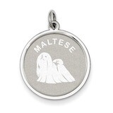 Maltese Disc Charm Sterling Silver QC2694, MPN: QC2694, 883957137254