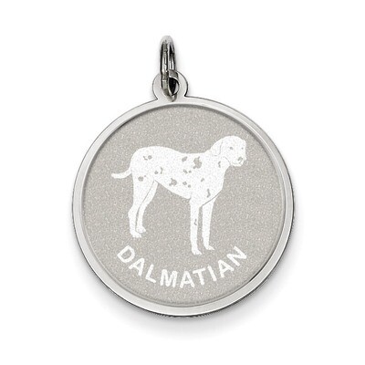 Dalmatian Disc Charm Sterling Silver QC2682, MPN: QC2682, 883957136653