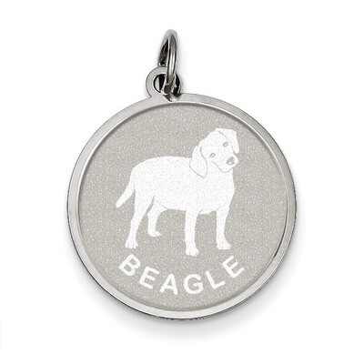 Beagle Disc Charm Sterling Silver QC2672, MPN: QC2672, 883957136554