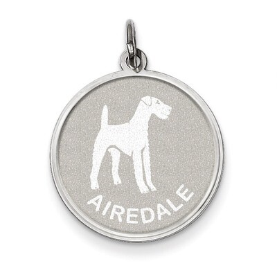 Airedale Disc Charm Sterling Silver QC2671, MPN: QC2671, 883957136547