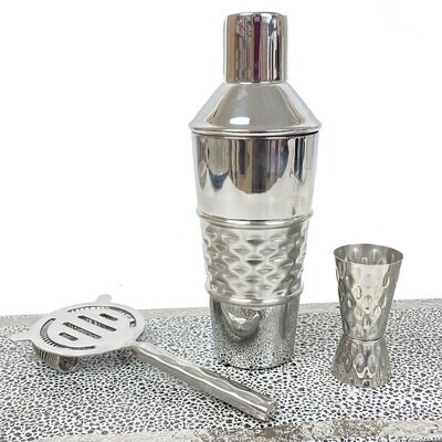 Michael Wainwright Truro Platinum Strainer Jigger &amp; Cocktail Shaker Set 135TR27, MPN: 135TR27, 8100…