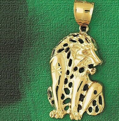 Dazzlers Jewelry Lion Pendant Necklace Charm Bracelet in Yellow, White or Rose Gold 1687, MPN: DZ-1…