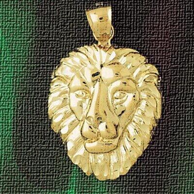 Dazzlers Jewelry Lion Head Pendant Necklace Charm Bracelet in Yellow, White or Rose Gold 1672, MPN:…