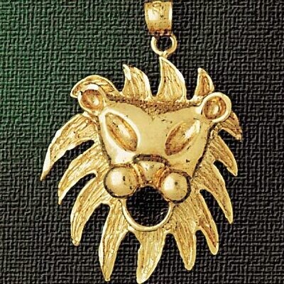 Dazzlers Jewelry Lion Head Pendant Necklace Charm Bracelet in Yellow, White or Rose Gold 1668, MPN:…