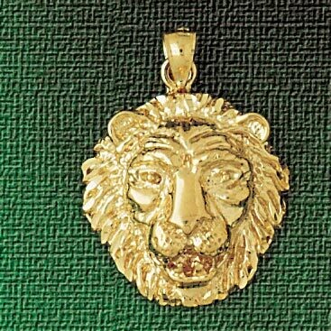 Dazzlers Jewelry Lion Head Pendant Necklace Charm Bracelet in Yellow, White or Rose Gold 1658, MPN:…