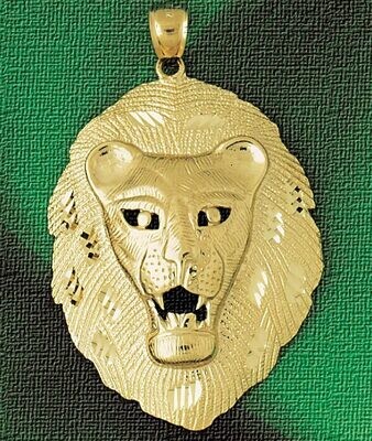 Dazzlers Jewelry Lion Head Pendant Necklace Charm Bracelet in Yellow, White or Rose Gold 1653, MPN:…