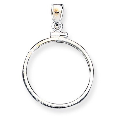 24.1 x 1.7mm $0.25 Plain Coin Bezel Pendant Sterling Silver QBP4, MPN: QBP4, 883957585147