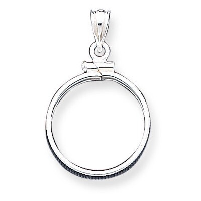 19.1 x 1.5mm $0.01 Plain Coin Bezel Pendant Sterling Silver QBP1, MPN: QBP1, 883957558707