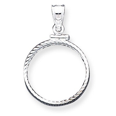 21.1 x 2mm $0.05 Diamond Cut Coin Bezel Pendant Sterling Silver QBC2, MPN: QBC2, 191101181030