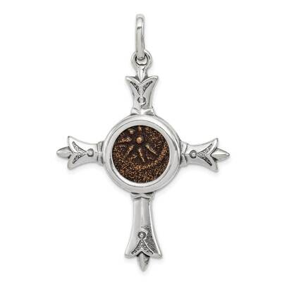 Antiqued Widows Mite Coin Cross Pendant Sterling Silver QAC113, MPN: QAC113, 191101979026